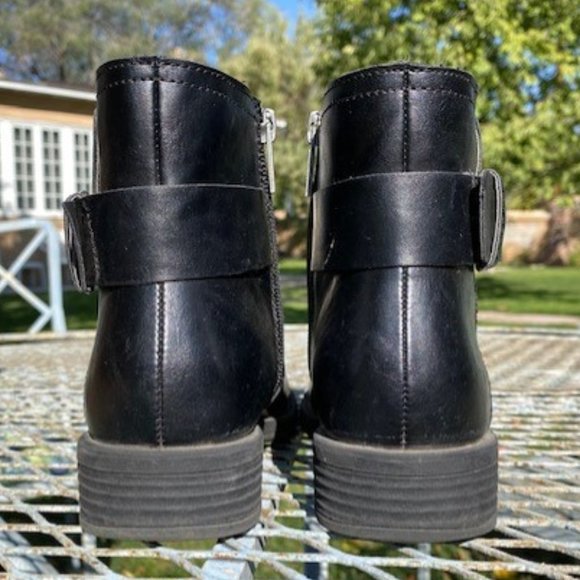 Black Moto Style Ankle Boots - Picture 2 of 7